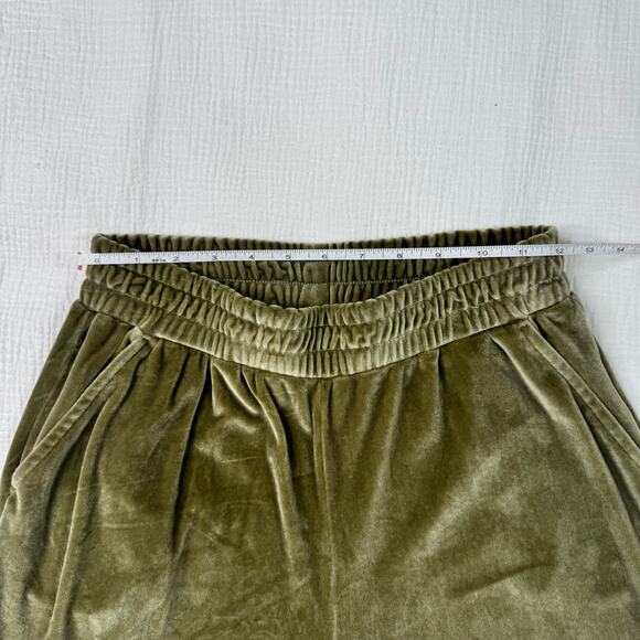 Araminta James Velour Jogger Olive Green Women’s Small Pockets Y2K Velvet Lounge - Picture 6 of 13